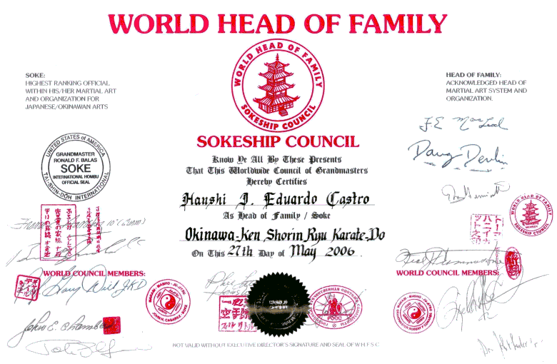 WHFSC Certificate